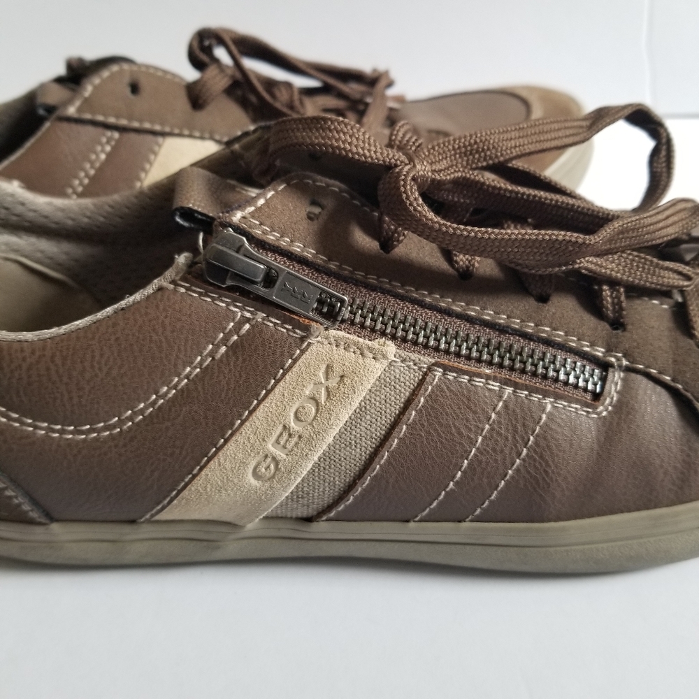 Geox Respira Mens Leather Suede Lace  Up Sneakers Size US 8 Brown - Picture 12 of 12